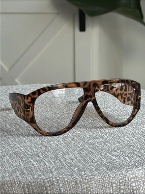 Leopard Print Sunglasses - Brown Pattern